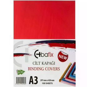 Bafix Plastik Opak A3 160 Mıc Kırmızı Cilt Kapağı