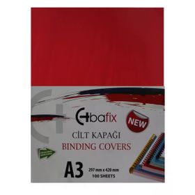 Bafix Plastik Opak A3 160 Mıc Kırmızı Cilt Kapağı