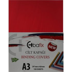 Bafix Plastik Opak A3 160 Mıc Kırmızı Cilt Kapağı