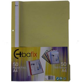 Bafix Plastik Sarı A4 Telli Dosya