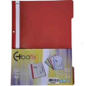 Bafix Plastik XL Kırmızı A4 Telli Dosya