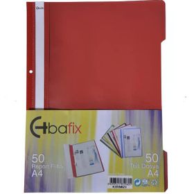 Bafix Plastik XL Kırmızı A4 Telli Dosya