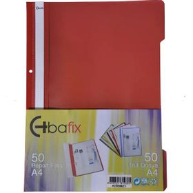 Bafix Plastik XL Kırmızı A4 Telli Dosya