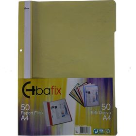 Bafix Plastik XL Sarı A4 Telli Dosya