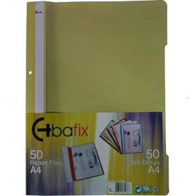 Bafix Plastik XL Sarı A4 Telli Dosya
