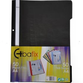 Bafix Plastik XL Siyah A4 Telli Dosya