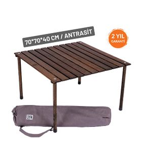 Bag The Joy Antrasit 70x70x40 cm Rulo Kamp Masası