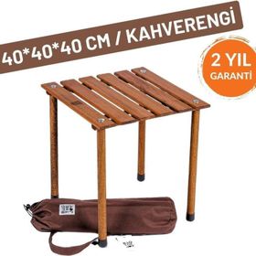 Bag The Joy Kahverengi 40x40x40 cm Rulo Kamp Masası