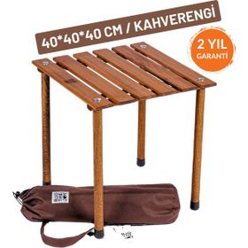 Bag The Joy Kahverengi 40x40x40 cm Rulo Kamp Masası