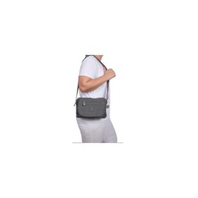 Bagacar 215 Klinkır Kaliteli Gri Kumaş Çapraz Omuz Çantası