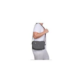 Bagacar 215 Klinkır Kaliteli Gri Kumaş Çapraz Omuz Çantası