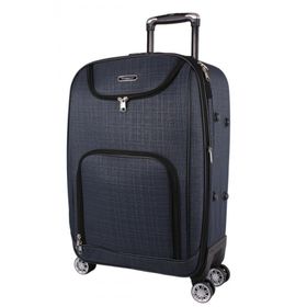 Bagacar BG Lacivert Kumaş Tekerlekli Orta Boy Valiz