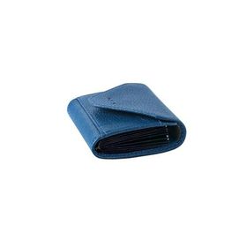 Bagacar Çok Gözlü Hakiki Deri Küçük Mavi Unisex Kartlık