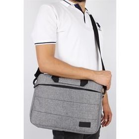Bagacar Gri Unisex 13-14 İnç Laptop ve Evrak Çantası