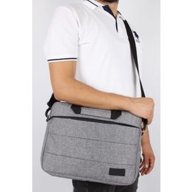 Bagacar Gri Unisex 13-14 İnç Laptop ve Evrak Çantası