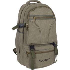 Bagacar Haki Dağcı ve Trekking Kanvas Kumaş Sırt Çantası