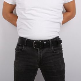 Bagacar Hakiki Siyah Kot Pantolon 115 cm Erkek Kemeri