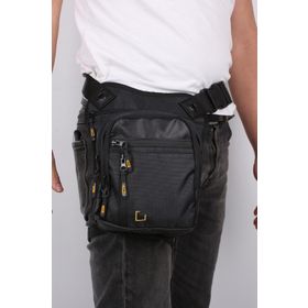 Bagacar MG1029 Siyah Bel Bacak Bağlamalı ve Motorcu Çantası