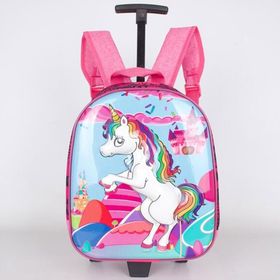 Bagacar MN Unicorn Tekerlekli Kız Çocuk Sırt Çantası