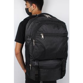 Bagacar Siyah 17 İnç Laptop Bölmeli Dağcı Sırt Çantası