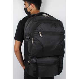 Bagacar Siyah 17 İnç Laptop Bölmeli Dağcı Sırt Çantası