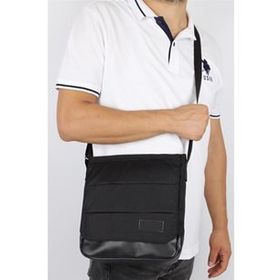 Bagacar Siyah Unisex 13x14 İnç Laptop ve Evrak Çantası
