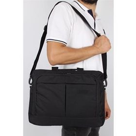 Bagacar Siyah Unisex 15.6 İnç Laptop ve Evrak Çantası