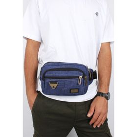 Bagacar SV4976 Lacivert Erkek Kanvas Bel ve Çapraz Çantası