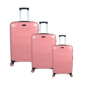 Bagacar Ultra Hafif Kırılmaz Silikon Pembe 3'lü Valiz Seti