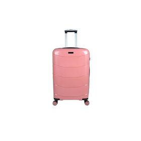 Bagacar Ultra Hafif Kırılmaz Silikon Pembe Büyük Boy Valiz