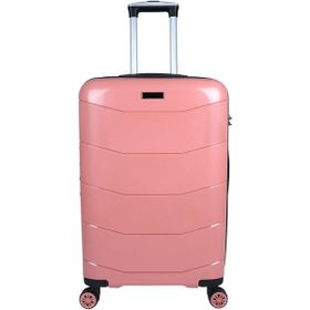 Bagacar Ultra Hafif Kırılmaz Silikon Pembe Orta Boy Valiz