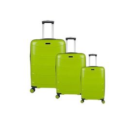 Bagacar Ultra Hafif Silikon Fıstık Yeşili 3'lü Valiz Seti