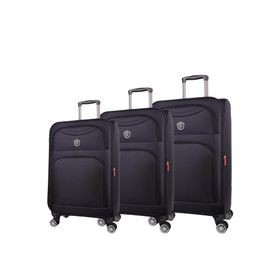 Bagacar Ultra Lıght Körüklü Kumaş Lacivert 3'lü Valiz Seti