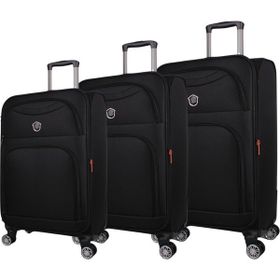 Bagacar Ultra Light Körüklü Kumaş Siyah 3'lü Valiz Seti