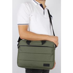 Bagacar Yeşil Unisex 13x14 İnç Laptop ve Evrak Çantası