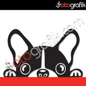 Bagajdan Bakan Köpek Oto Sticker