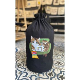 Bagand Cips Yiyen Kedi Siyah Damacana Kılıfı