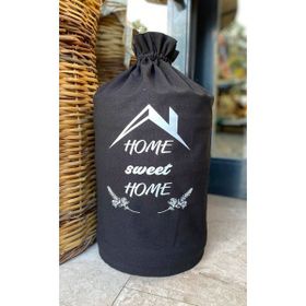 Bagand Home Sweat Home Baskılı Siyah Damacana Kılıfı