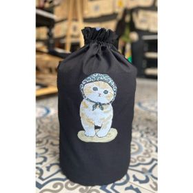 Bagand Masum Kedi Baskılı Siyah Damacana Kılıfı
