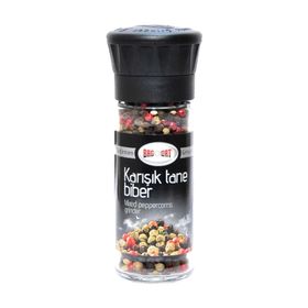 Bağdat Baharat Cam Değirmenli Karışık Doğal Tane Biber 45 Gr