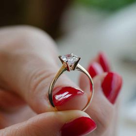 Baget Tektaş 14 Ayar Rose Altın Yüzük