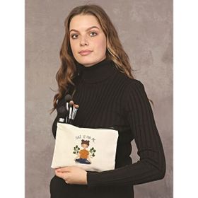 Bagg Clutch This Is For Me Kanvas Makyaj Çantası