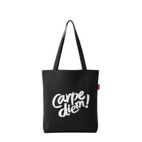 Baghashtag Carpe Diem Baskılı Siyah Kadın Günlük Çanta