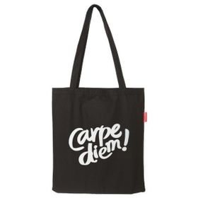 Baghashtag Carpe Diem Baskılı Siyah Kadın Günlük Çanta