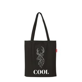 Baghashtag Cool Geyik Baskılı Siyah Bez Kadın Günlük Çanta