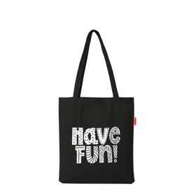 Baghashtag Have Fun Baskılı Siyah Bez Kadın Günlük Çanta