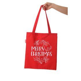 Baghashtag Merry Christmas Kırmızı Baskılı Kadın Günlük Çanta