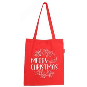 Baghashtag Merry Christmas Kırmızı Baskılı Kadın Günlük Çanta