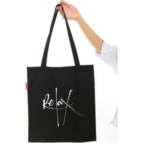 Baghashtag Relax Baskılı Siyah Bez Kadın Günlük Çanta