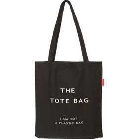 Baghashtag the Tote Bag Baskılı Siyah Bez Kadın Günlük Çanta